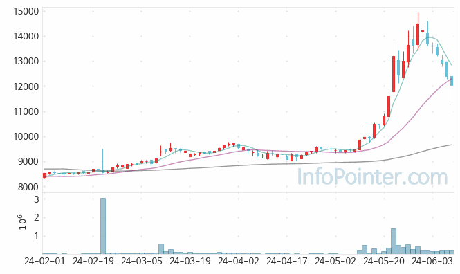 세보엠이씨 주가 차트 2024.06.10 (기간 단위 : Day)