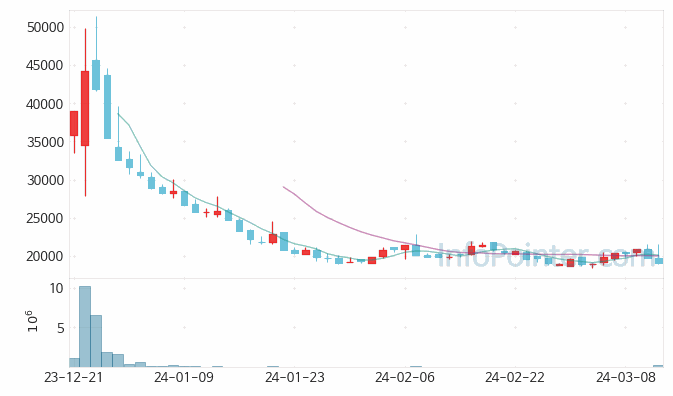 씨싸이트 주가 차트 2024.03.13 (기간 단위 : Day)