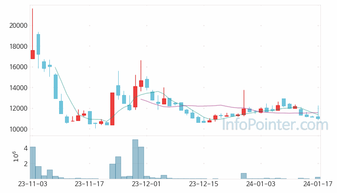 신시웨이 주가 차트 2024.01.17 (기간 단위 : Day)